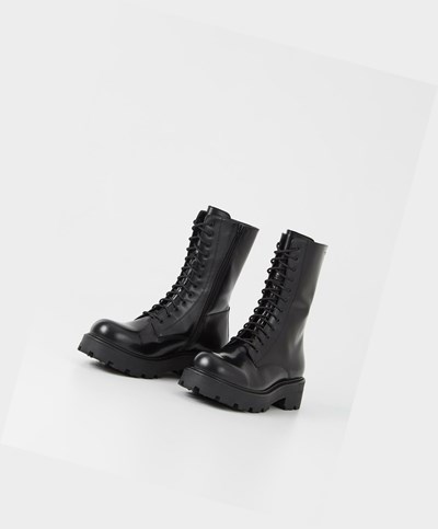 Botas con Cordones Vagabond Cosmo 2.0 Mujer Negros | 683SQYTPF